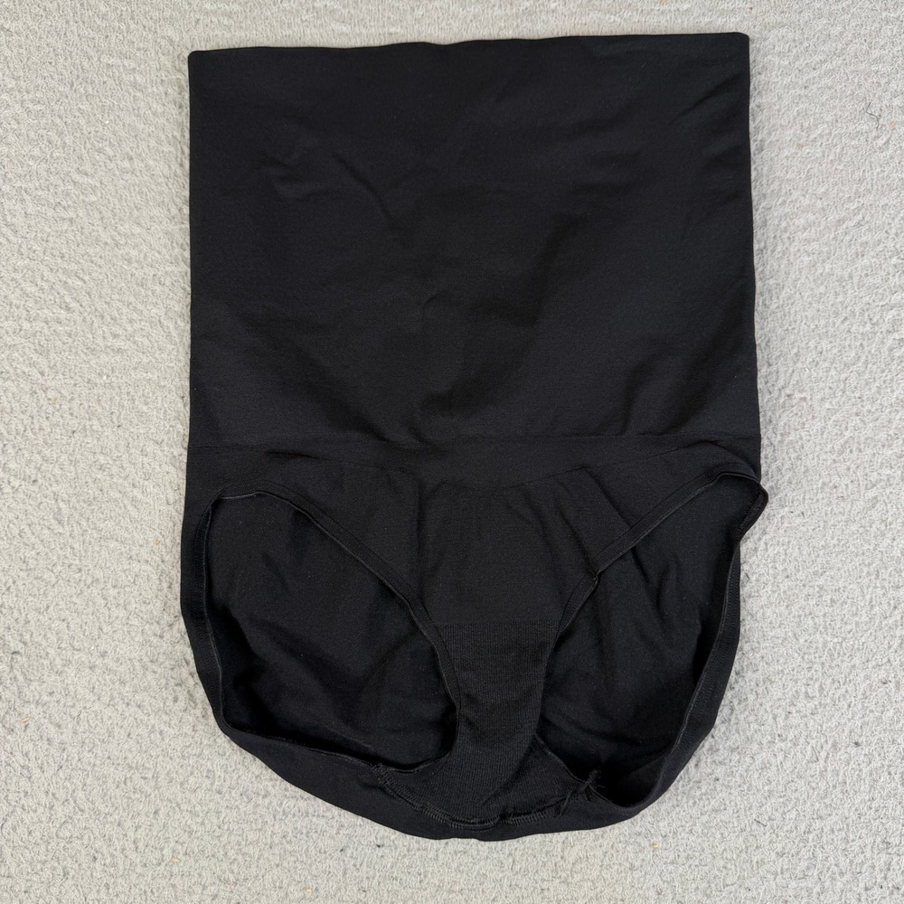 Assets Shapewear Women 1X Black High Waisted Shaping Briefs Tummy Control Panty